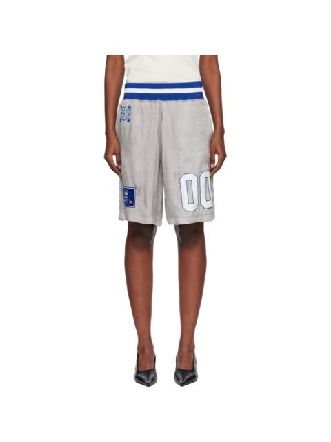 Off-White Gray Dyed Vi Sat 00 Loose Shorts