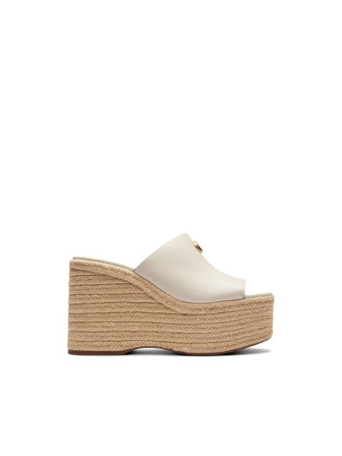 COACH logo-plaque wedge espadrilles