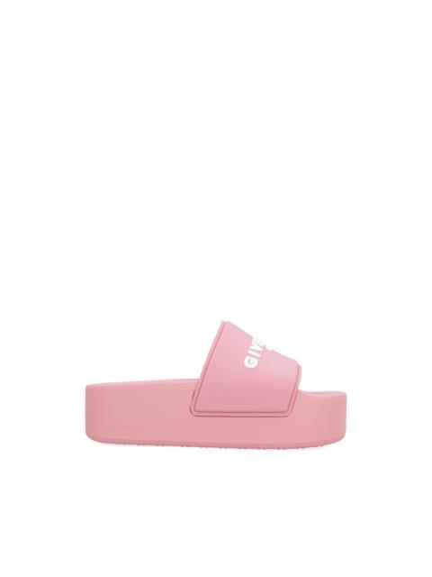 Givenchy logo platform slides