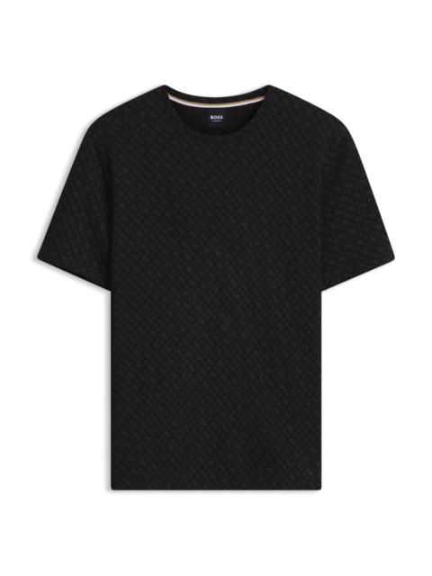 BOSS PRINTED PAJAMA TOP CRAFTED IN A COTTON BLEND