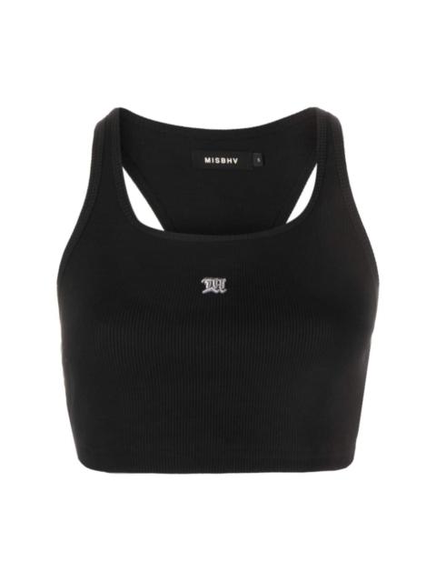 The M logo-embroidered top