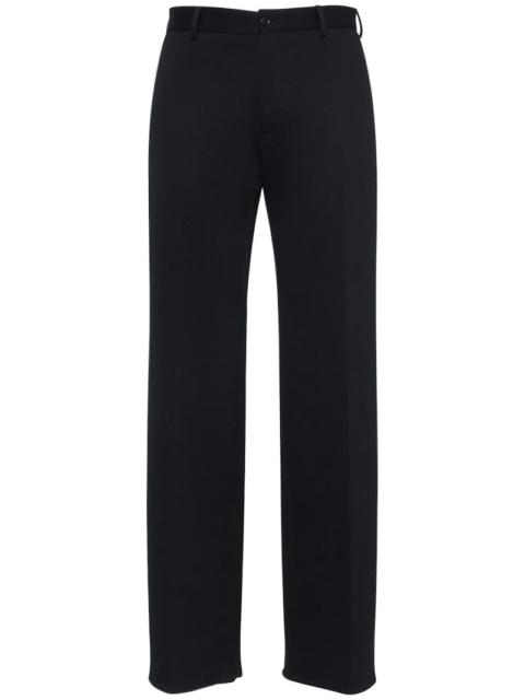 Tech cotton jersey wide pants