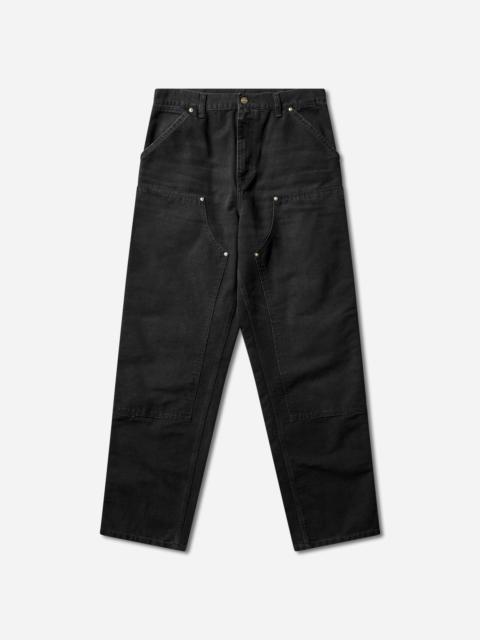 Men's Double Knee Pants Black (Grind Washed)