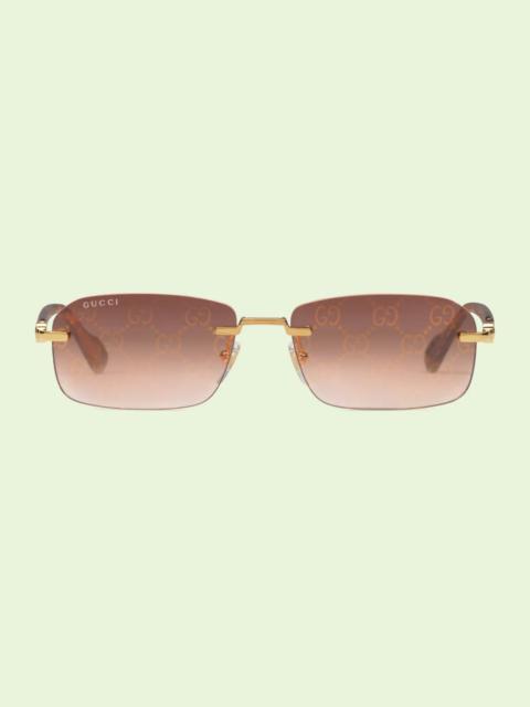 Rectangular frame sunglasses