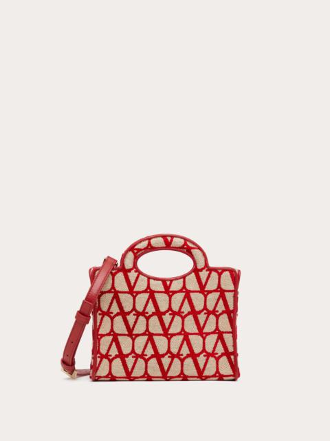 Valentino LE TROISIÈME MINI SHOPPING BAG IN TOILE ICONOGRAPHE