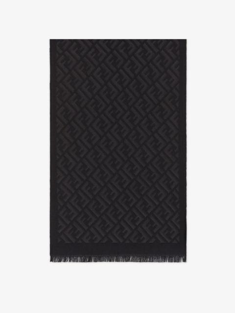 FENDI Black wool scarf