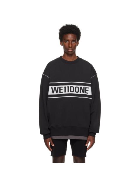 We11done Black Reflective Sweatshirt