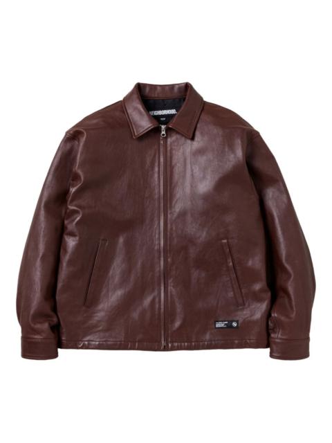 NEIGHBORHOOD zip-up lambskin-leather jacket