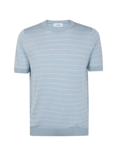 LARDINI striped silk T-shirt