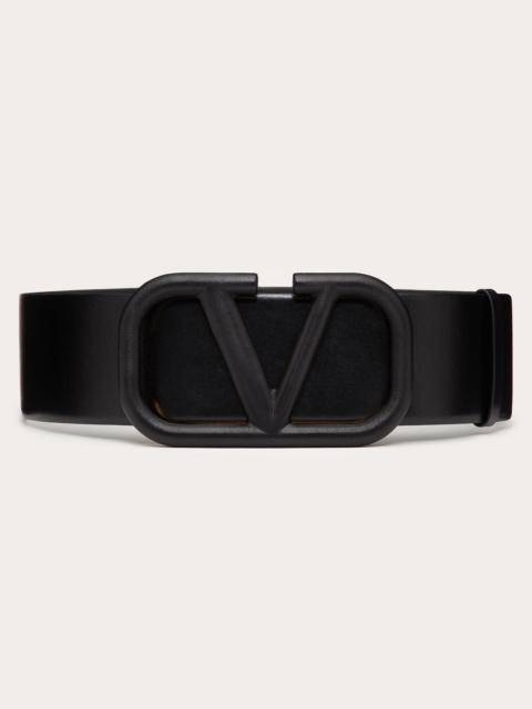Valentino VLOGO SIGNATURE BELT IN GLOSSY CALFSKIN 70MM