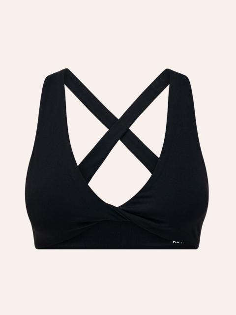 P.E NATION SWIFT SPORTS BRA IN BLACK