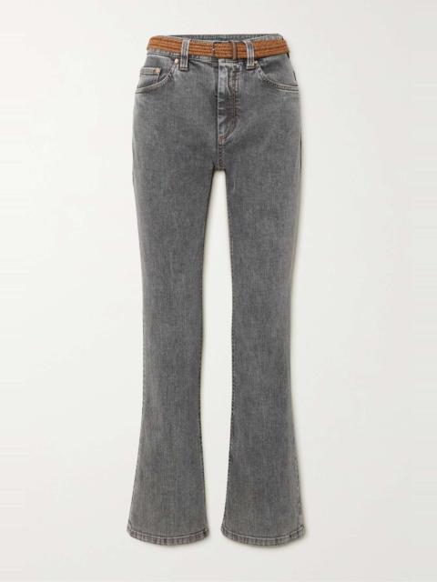 Brunello Cucinelli Belted high-rise slim-leg jeans