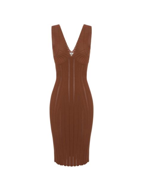 ELISABETTA FRANCHI V-neck midi dress