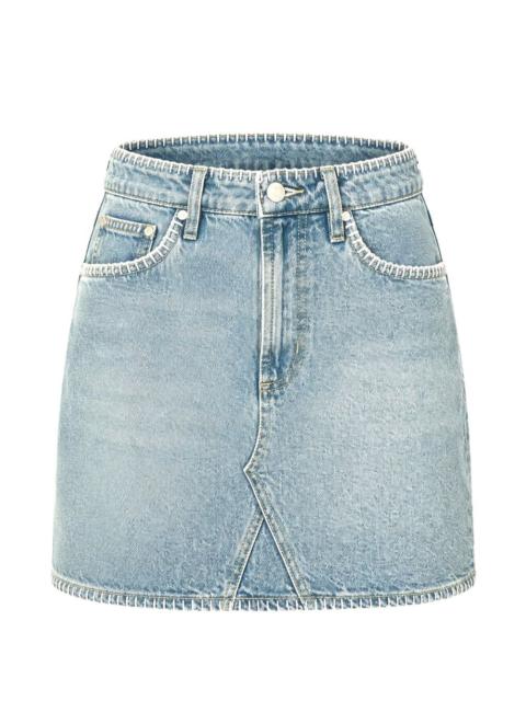 Rails Laurel whipstitch-trim A-line skirt