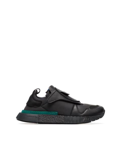 adidas black futurepacer leather sneakers