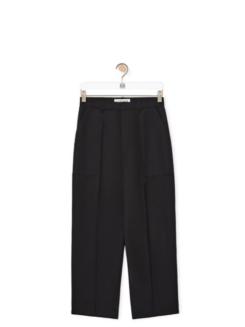 Low crotch trousers in wool