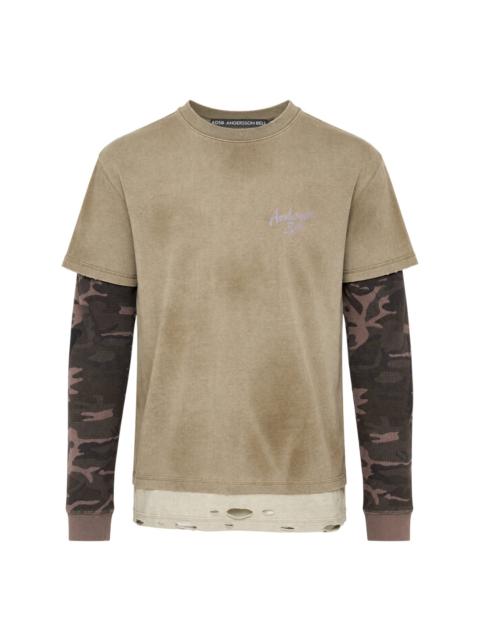 Andersson Bell Distressed Layered Long Sleeve Tee