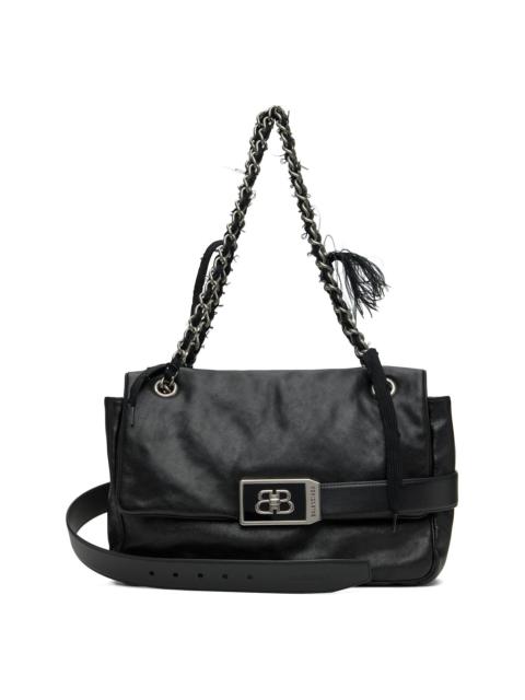 BALENCIAGA Black Modu Flap Medium Chain Bag