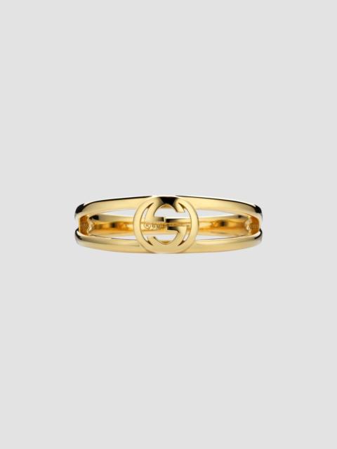 GUCCI Women's Interlocking 18K Yellow Gold Split-Shank Logo Ring - Yellow Gold