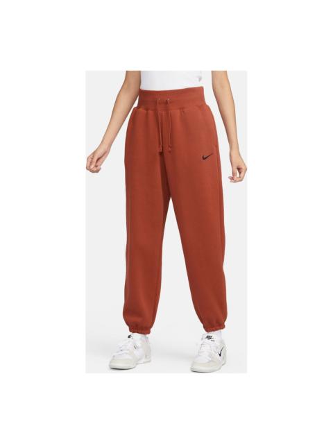 Nike (WMNS) Nike Sportswear Phoenix Fleece High-Waisted Oversized Tracksuit Bottoms 'Rugged Orange' DQ588