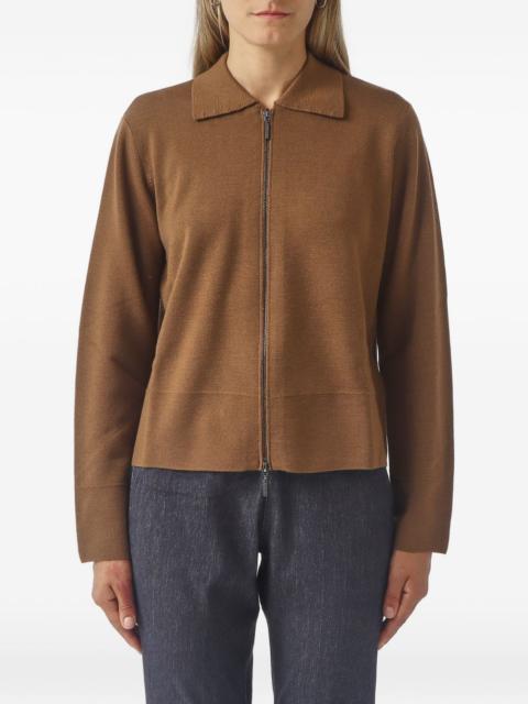Max Mara zip-up collared cardigan