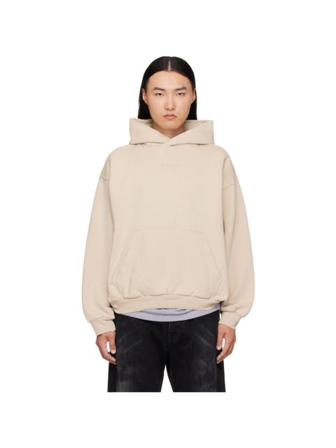 BALENCIAGA Beige Distressed Hoodie