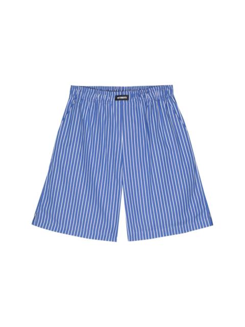 VETEMENTS striped cotton shorts