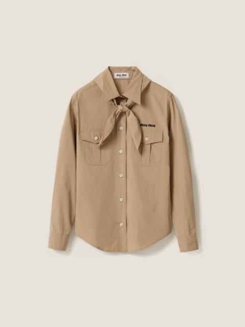 Miu Miu Poplin shirt with neckerchief
