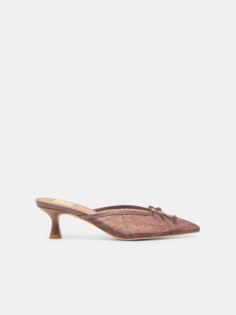 dolce vita CLEO HEELS COGNAC PLAID MESH
