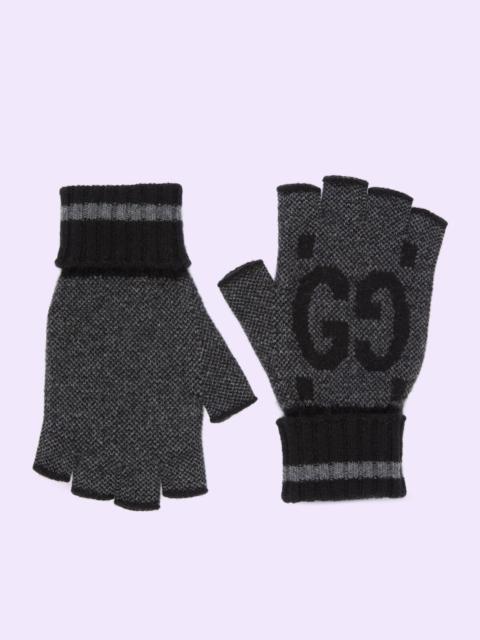 GG cashmere fingerless gloves