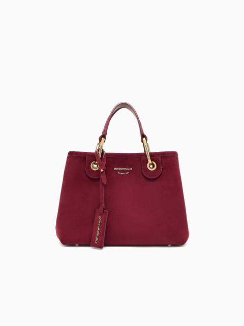 EMPORIO ARMANI FAUX SUEDE SMALL MYEA SHOPPER BAG