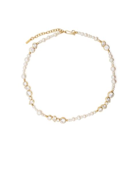 Completedworks Glitch crystal-pearl necklace