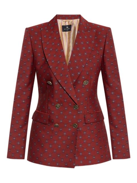 Etro paisley-print double-breasted blazer