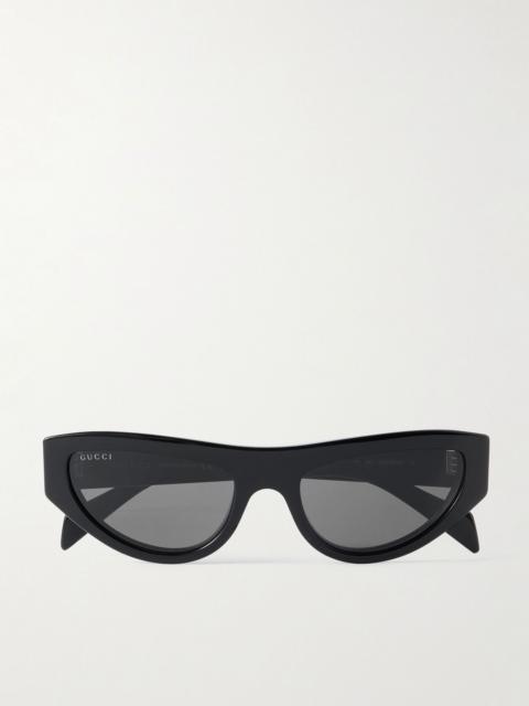 Cat-eye acetate sunglasses Black