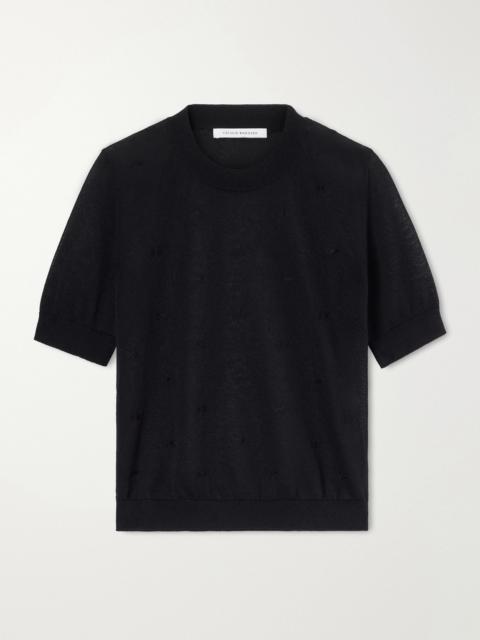 CECILIE BAHNSEN Cbfillo Embroidered Knitted Ramie Blouse