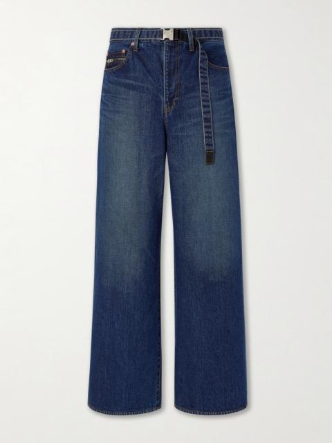 sacai Belted Wide-Leg Jeans