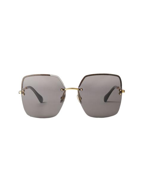 JIMMY CHOO Tavi oversize square-frame sunglasses