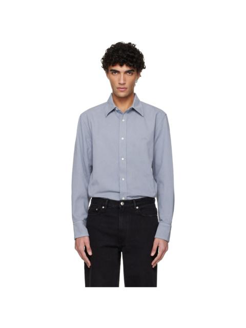 A.P.C. Blue Embroidered Overshirt