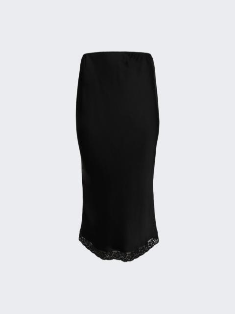 Victoria Beckham Lace Trim Slip Skirt Black