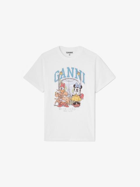 GANNI T-SHIRT WITH MINNIE MOUSE & DAISY DUCK