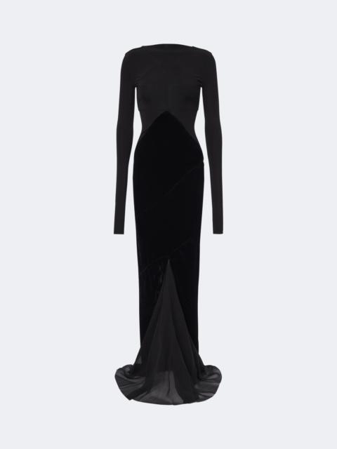 Rick Owens Combo tulle-trimmed gown