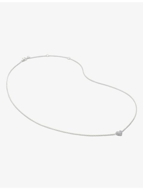 MONICA VINADER Heart Sterling-Silver And 2.4ct Lab-Grown Diamond Pendant Necklace