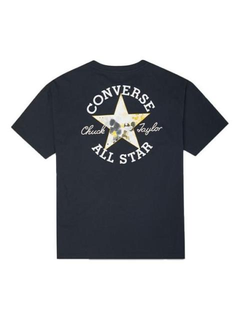 Converse (WMNS) Converse Embroidered Alphabet Printing Loose Casual Round Neck Short Sleeve Black T-Shirt 100
