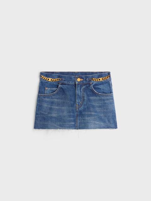 mini skirt in clean dark union wash denim