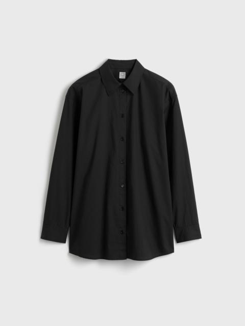 TOTEME Classic tumbled shirt washed black