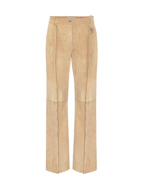 Acne Studios Mid-rise straight suede pants