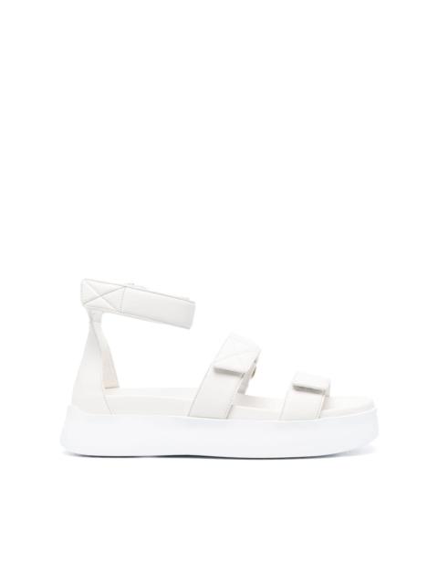 Santoni touch-strap leather sandals