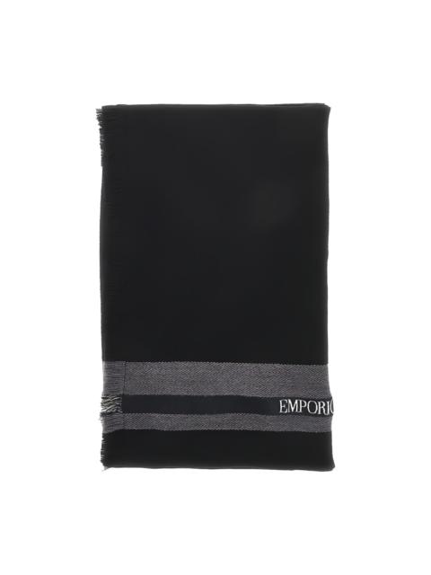 EMPORIO ARMANI stripe-detail scarf