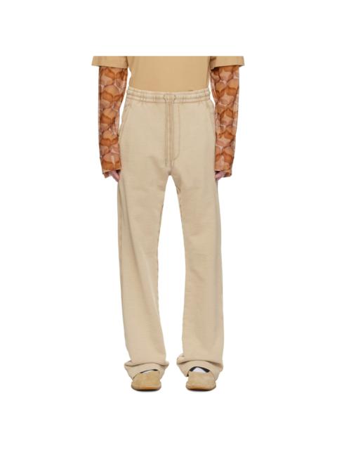 Beige Drawstring Sweatpants