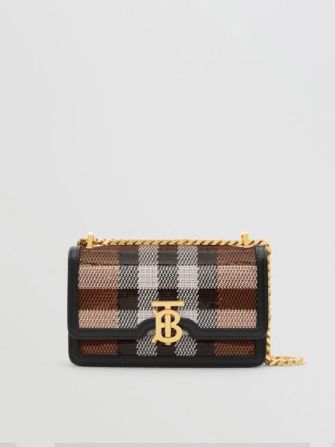 Burberry Sequinned Check Mini Chain TB Bag